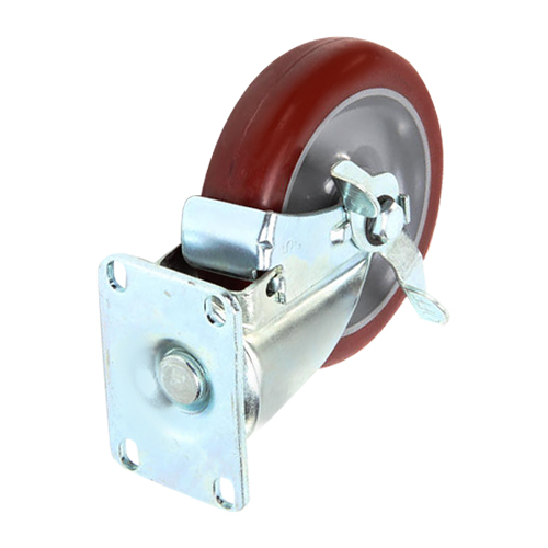 5 SWIVEL RED POLY,BRAKE DELRIN